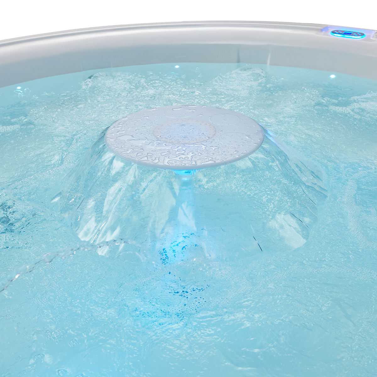 Sauna Sector 6-Person Round Hot Tub Indoor and Outdoor Massage Heating Spa S01150X65