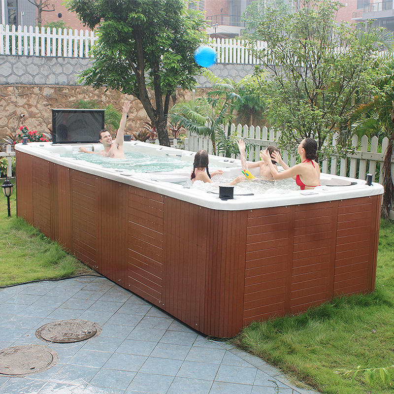 Sauna Sector Infinity Luxury Acrylic Hot Tub and Swim Spa Pool Combo S01150X83