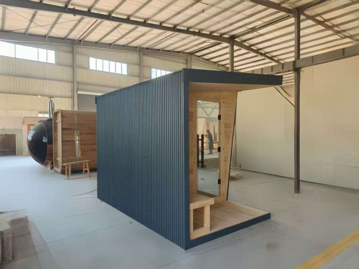 Sauna Sector Outdoor Red Cedar Garden Sauna for 4–6 People Steam Therapy S01150X77