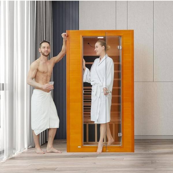 Sauna Sector 2-Person Traditional Hemlock Solid Wood Indoor Sauna Room S01150X17