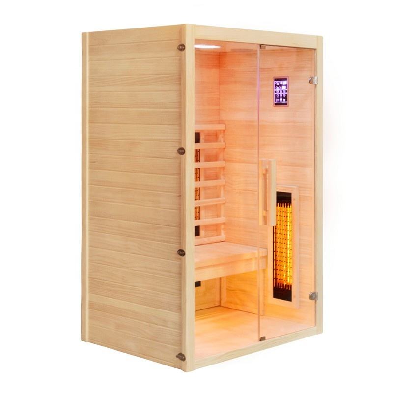 Sauna Sector 2-Person Wooden Outdoor Full Spectrum Infrared Sauna S01150X60