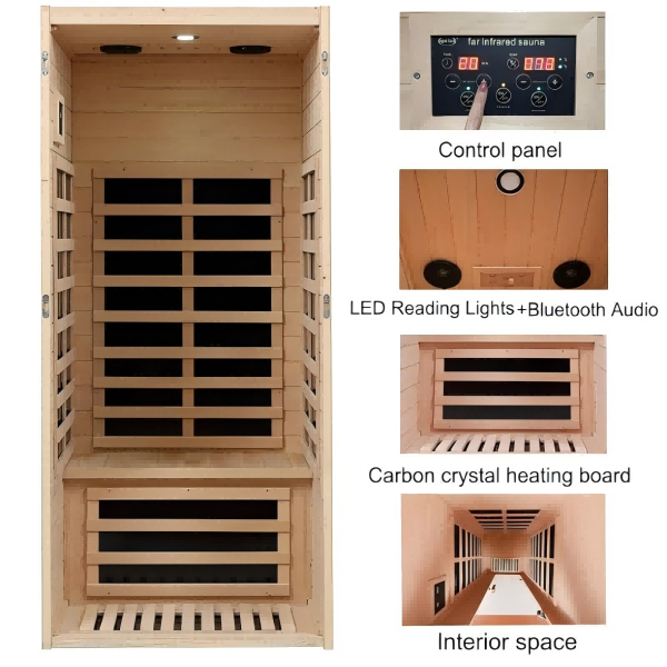 Sauna Sector 1-Person Affordable Far Infrared Sauna Room S01150X26
