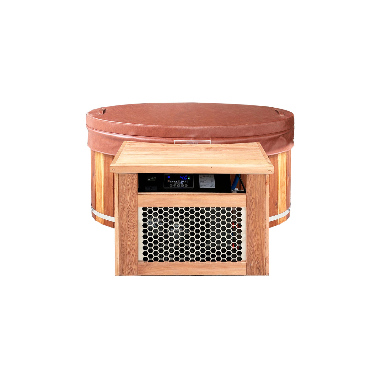 Sauna Sector 2-Person Outdoor Wooden Hot Tub with Balboa Massage System S01150X71