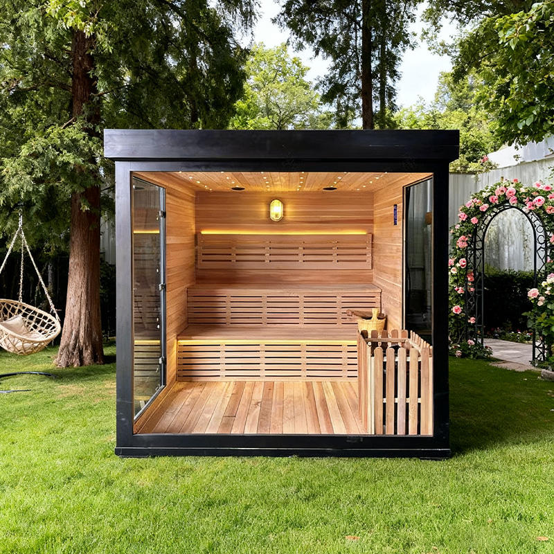 Sauna Sector 1–8 Person Custom Wooden Outdoor Infrared Heating Sauna Room S01150X100