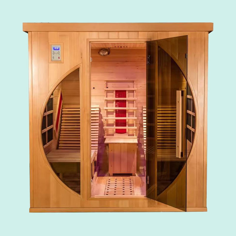 Sauna Sector 2-Person Outdoor Dry and Wet Steam Sauna with Wooden Lounge S01150X22