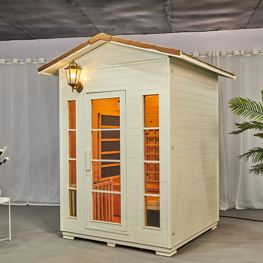 Sauna Sector 2‑Person Outdoor Waterproof Sauna House with Slanted Snow Roof S01150X7