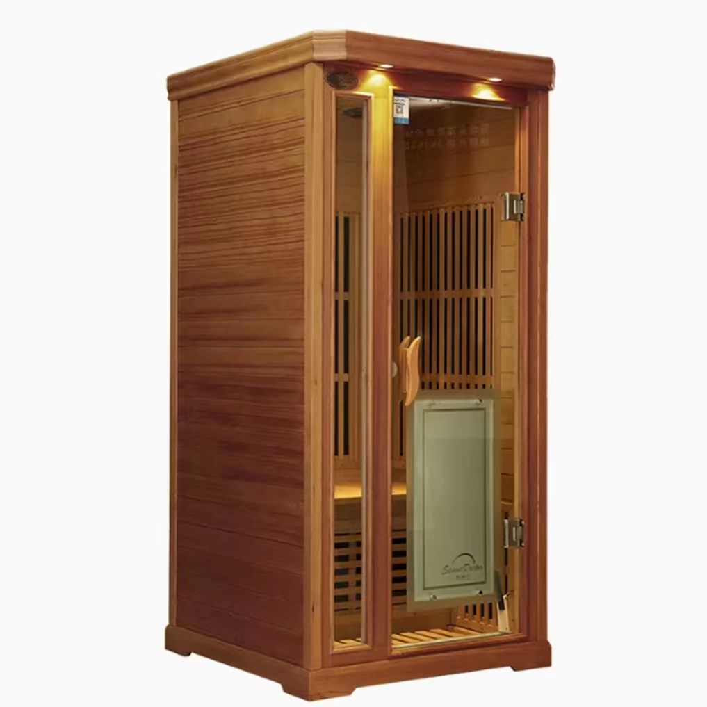 Sauna Sector 1-Person Far Infrared Red Cedar Sauna Room with Control Panel S01150X9