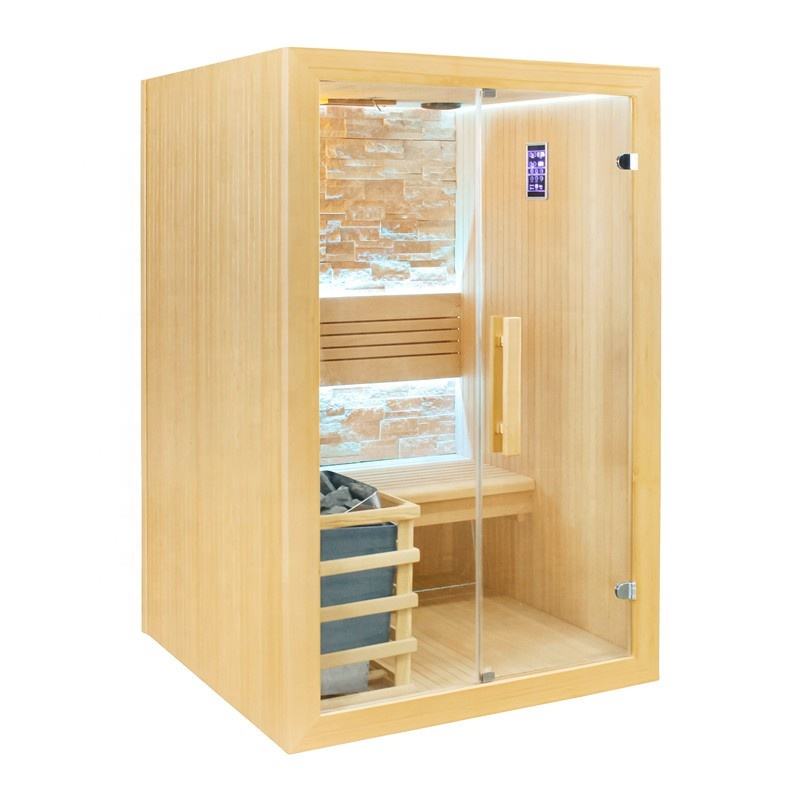 Sauna Sector 2-Person Hemlock Wood Steam Finnish Sauna S01150X56
