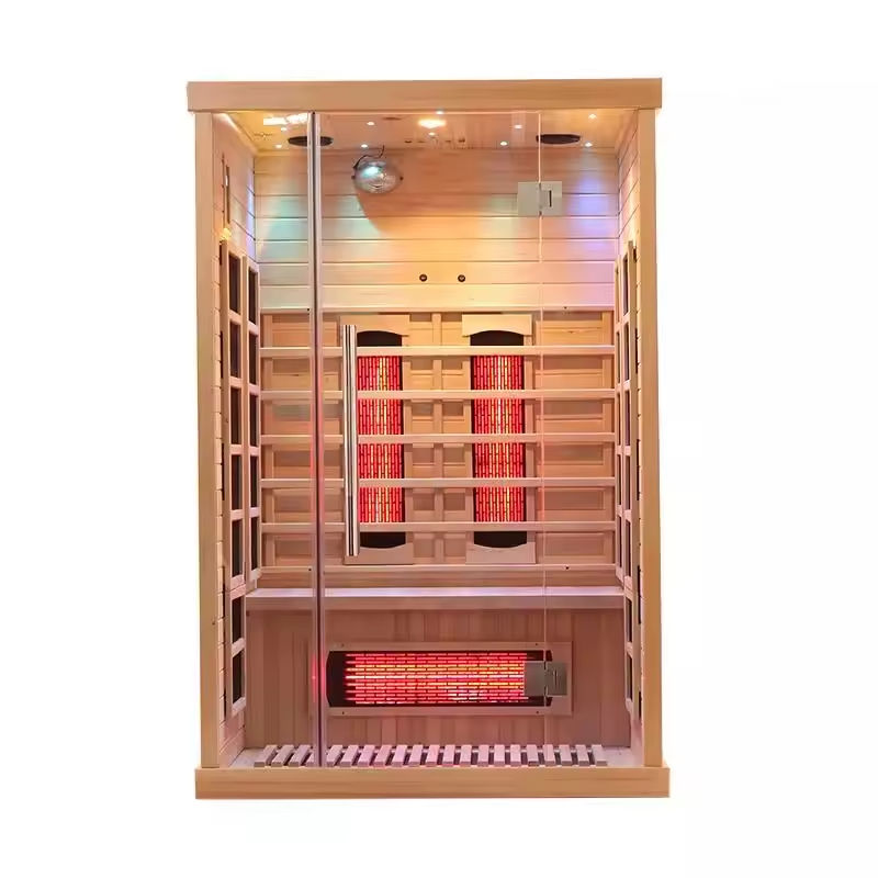 Sauna Sector 2-Person Home Spa Red Light Far Infrared Sauna with Speakers S01150X24