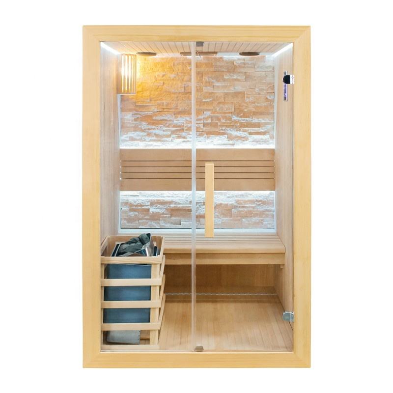 Sauna Sector 2-Person Hemlock Wood Steam Finnish Sauna S01150X56