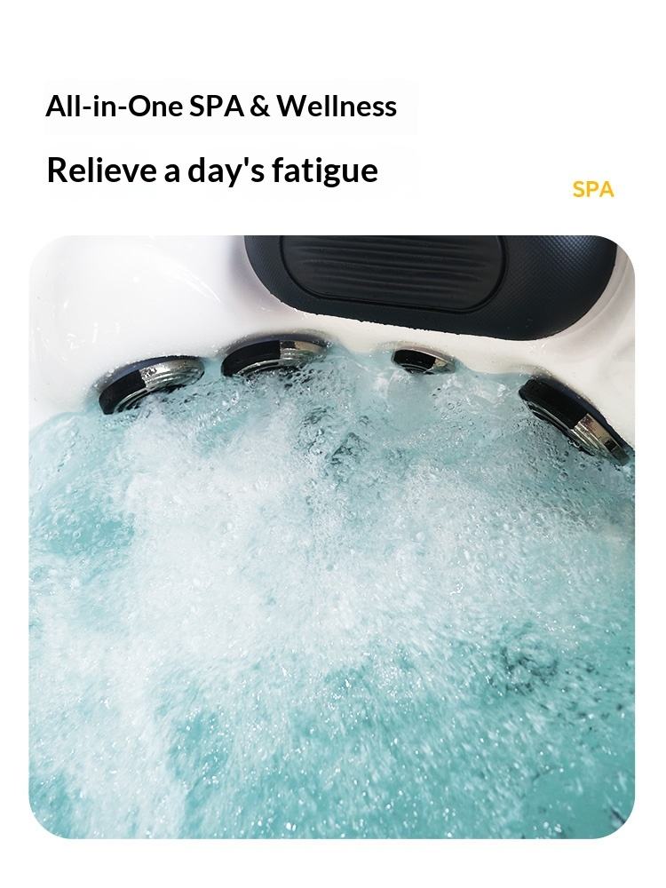 Sauna Sector Large Outdoor Swim Spa Pool with Massage & Constant Temp S01150X84