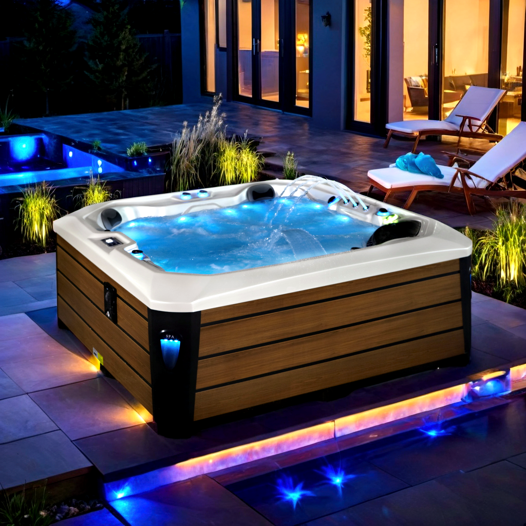 Sauna Sector 5-Person Modern Garden Acrylic Hot Tub S01150X85