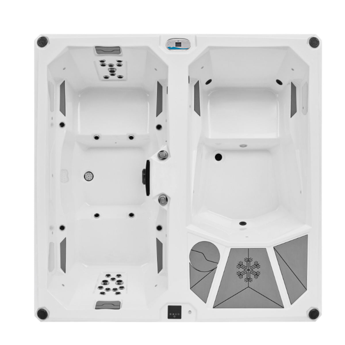 Sauna Sector Outdoor Modern Spa and Ice Bath Tub with Massage and 4 Speakers S01150X129