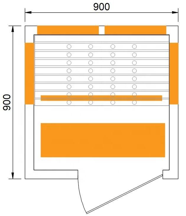 Sauna Sector 1-Person Korean Style Infrared Dry Sauna with Tea Glass S01150X58