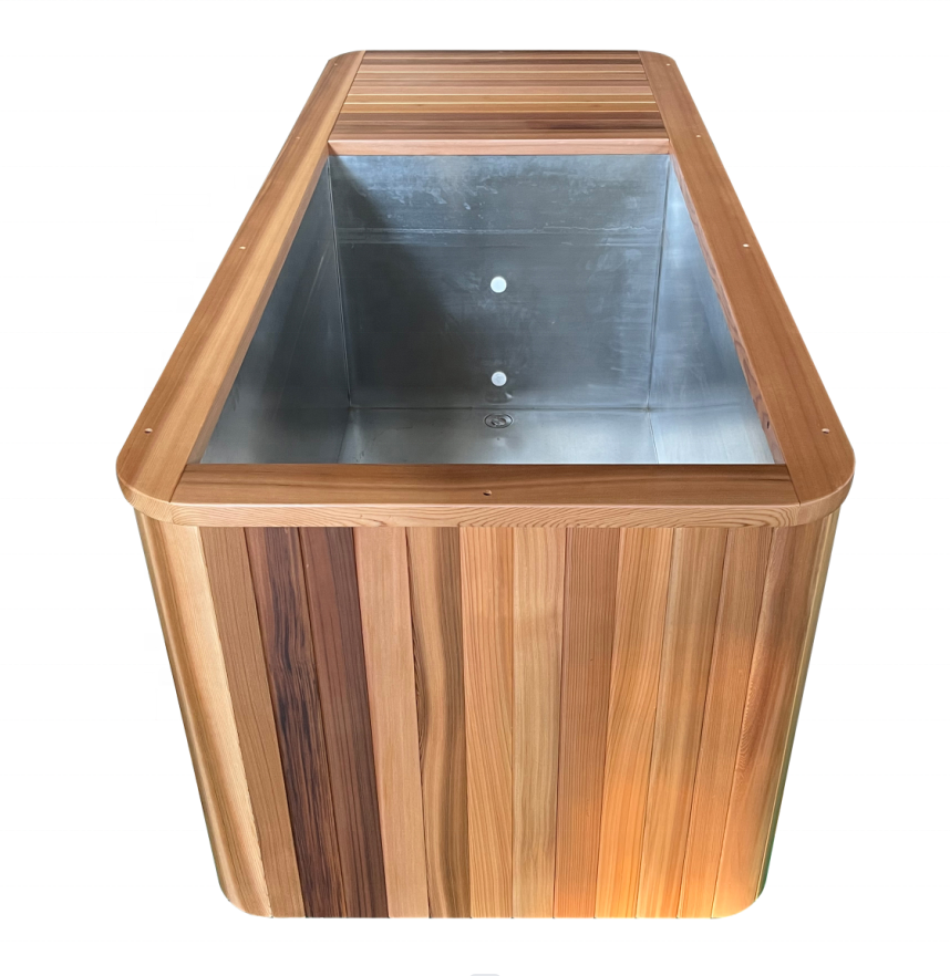 Sauna Sector 2-Person Wooden Ice Bath Cold Plunge Pool with Water Chiller S01150X68