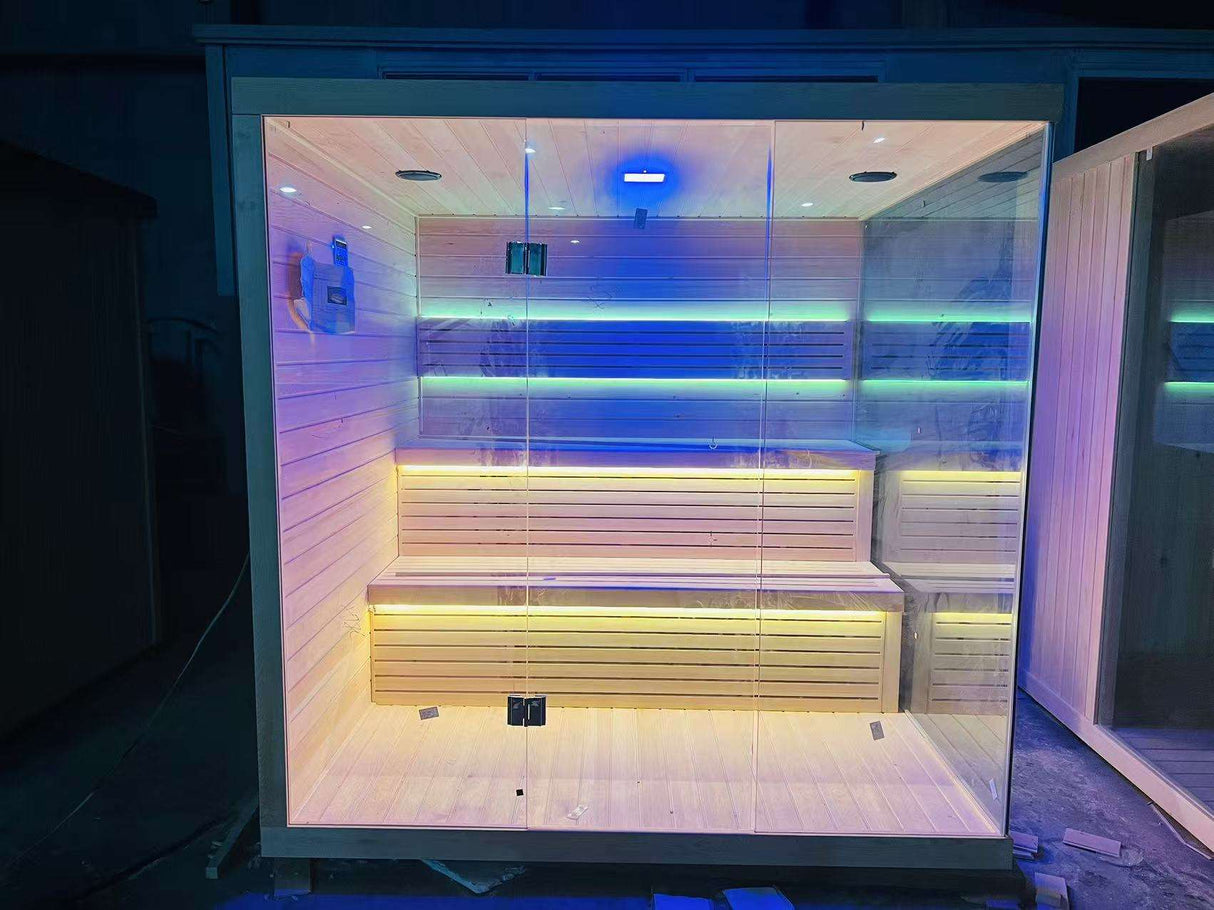 Sauna Sector Full Spectrum Infrared Outdoor Steam Sauna Room S01150X93