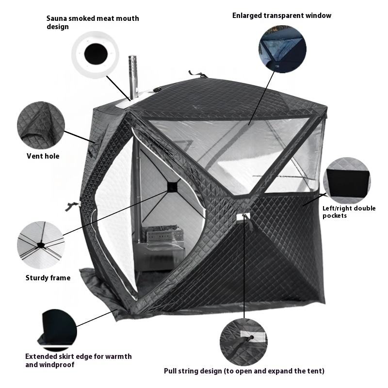Sauna Sector 4-Person Modern Outdoor Electric Sauna Tent Acrylic S01150X45