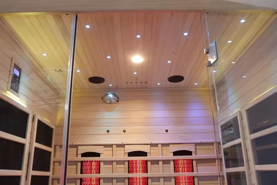 Sauna Sector 2-Person Home Spa Red Light Far Infrared Sauna with Speakers S01150X24