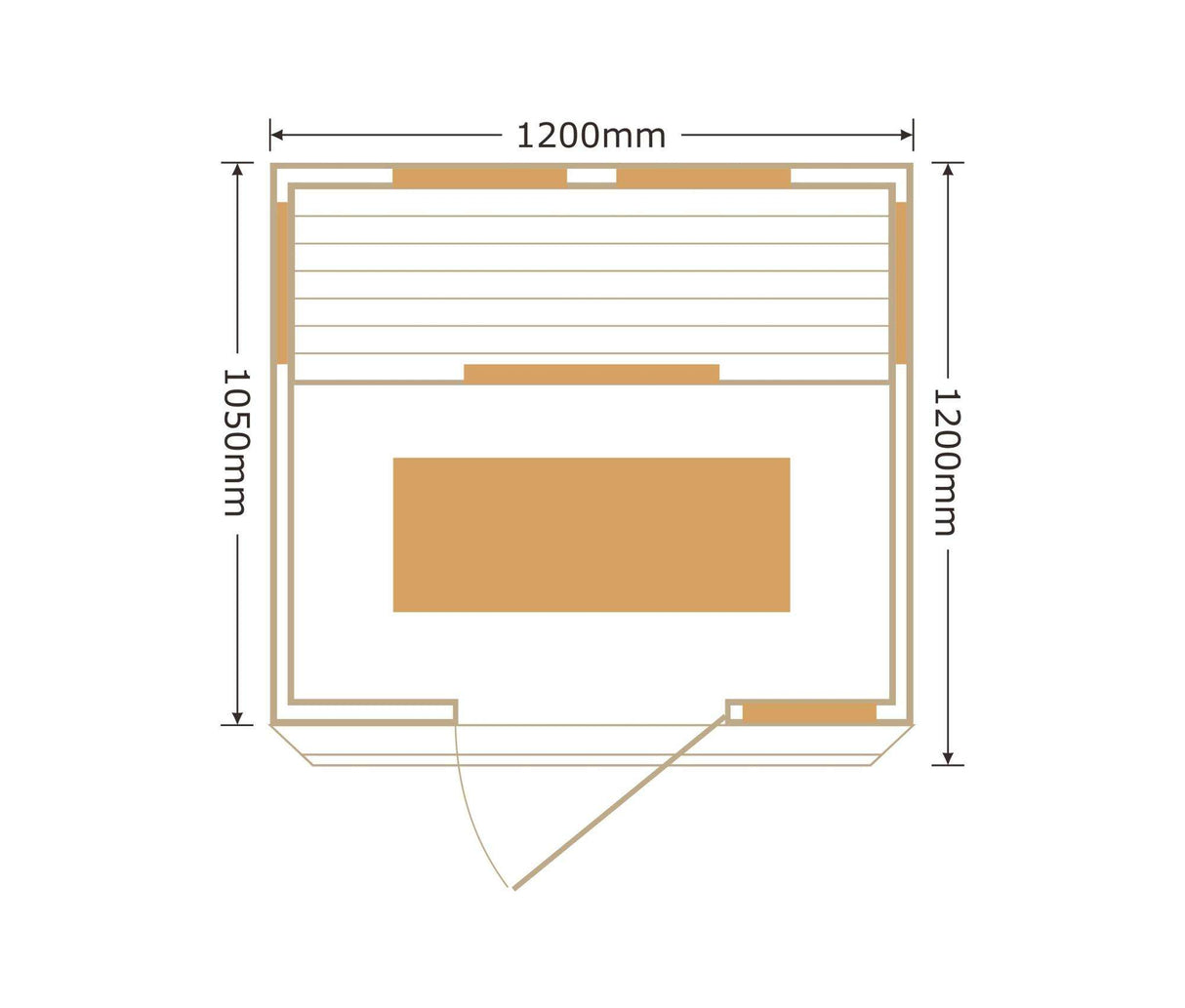 Sauna Sector 2-Person Indoor Wooden Sauna Kit with Dual Control Panel S01150X103