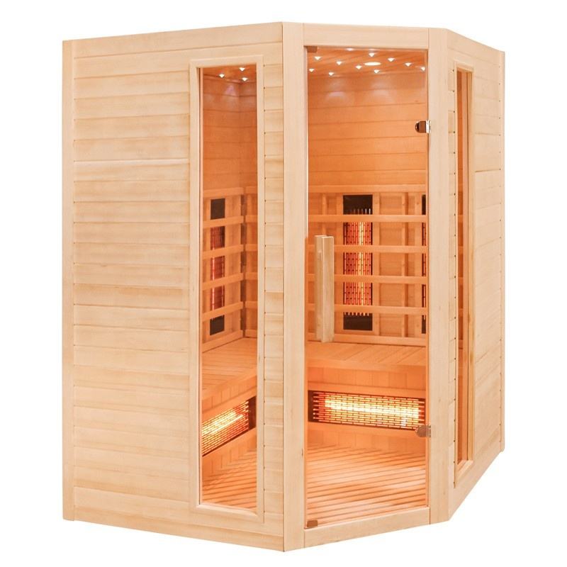 Sauna Sector 4-Person Glass Door Infrared Red Light Sauna S01150X59