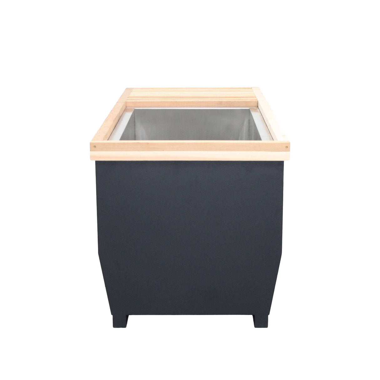 Sauna Sector Portable Wooden Ice Tub Stainless Steel Liner S01150X70