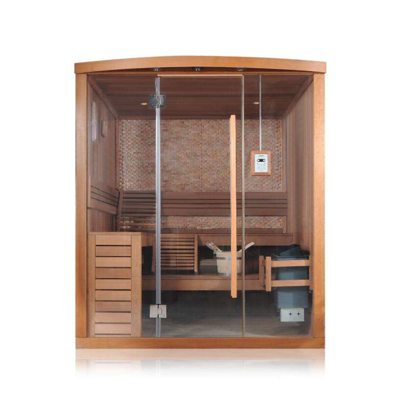 Sauna Sector 4-Person Traditional Indoor Pine Wood Steam Sauna Room S01150X29