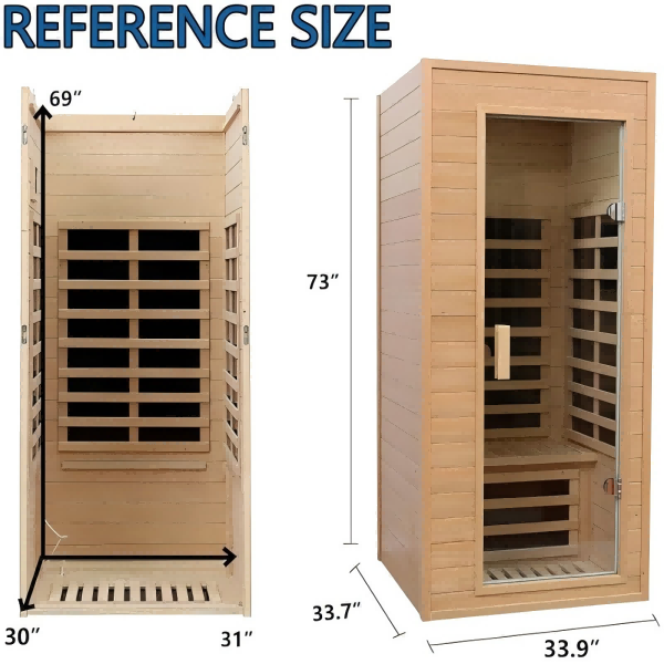 Sauna Sector 1-Person Affordable Far Infrared Sauna Room S01150X26