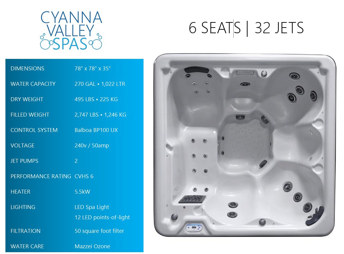 Spa Cyanna Valley Spas Supreme X (240 V)
