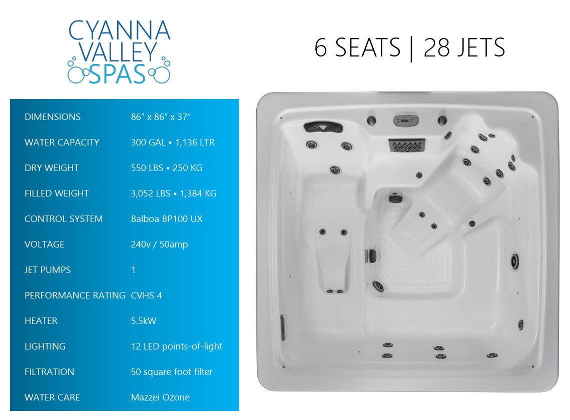 Spa Cyanna Valley Spas Galaxy 1 (240 V)