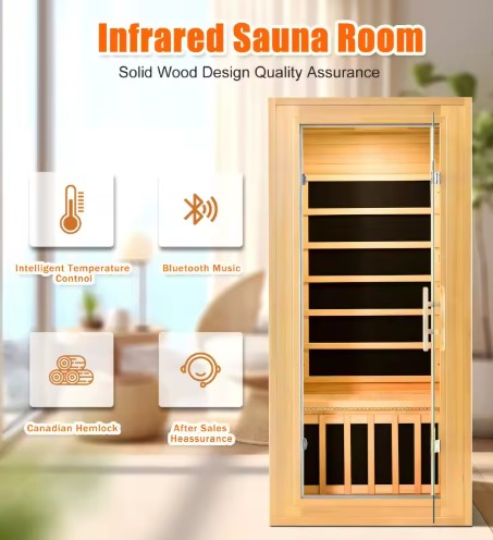 Sauna Sector Single-Person Infrared Sauna Room with CE Certification – S01150X5