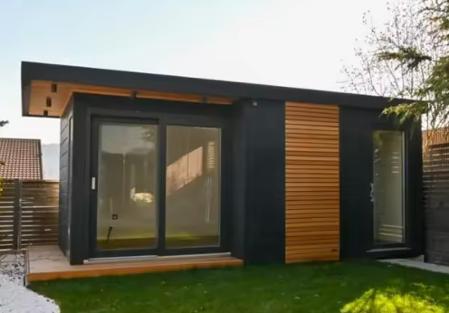 Sauna Sector Modern Prefab Wooden Garden Sauna House Luxury Outdoor Sauna and Pool House Weatherproof Backyard Guest Cabin Modular Home Office Pod – S01150X64