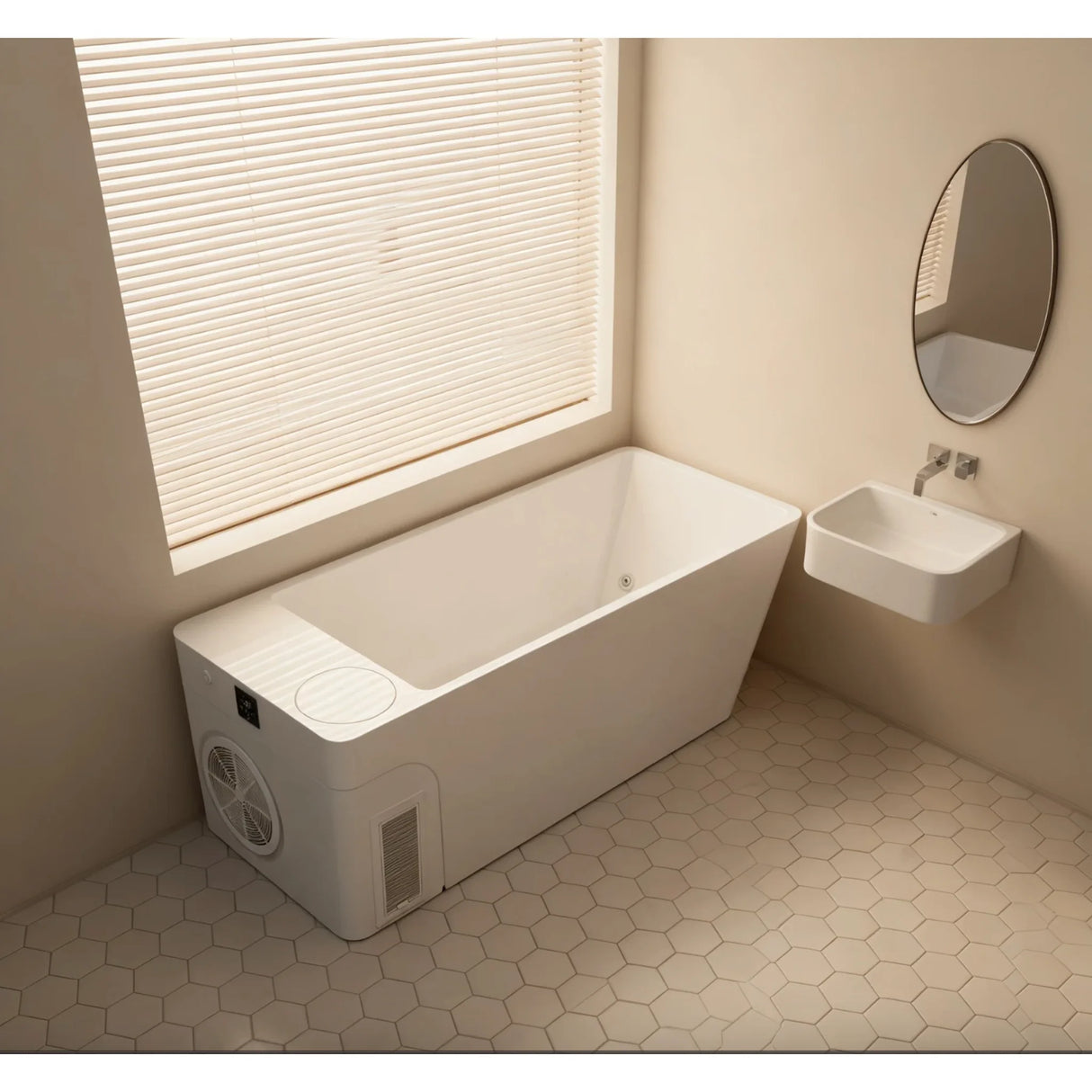 Enfriador de bañera de inmersión fría Orivon de 1 HP, 37-108 °F, acrílico premium