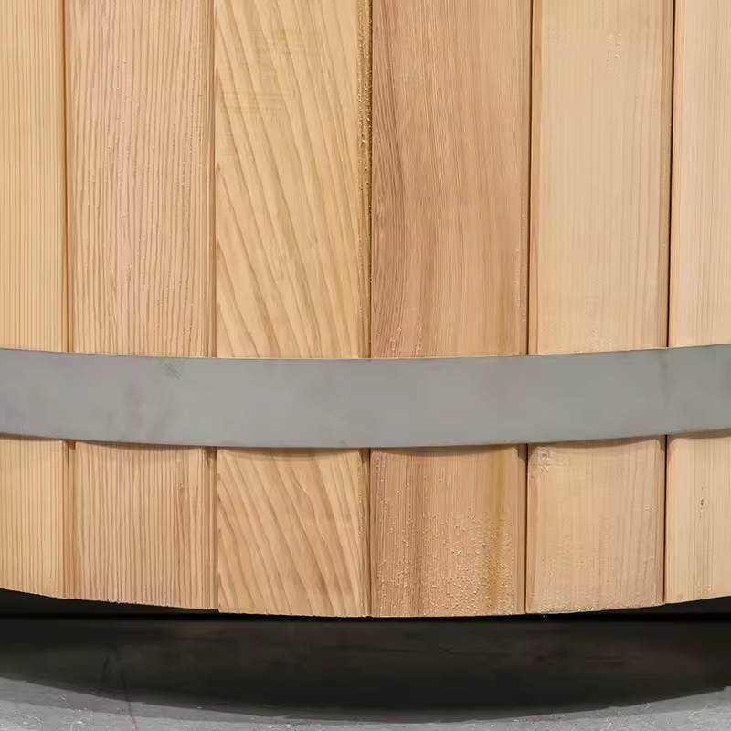 Sauna Sector 2-Person Wooden Outdoor Cold Plunge Ice Bath with Chiller S01150X113