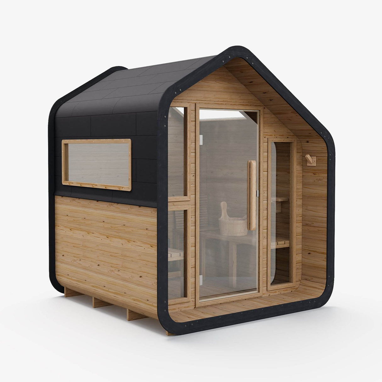 Sauna Sector 4–6 Person Outdoor Nordic Solid Wood Dry Sauna Cabin S01150X96