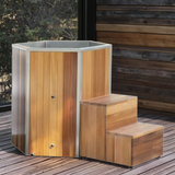 Sauna Sector Outdoor Wooden Barrel Cold Plunge Ice Bath Tub S01150X114