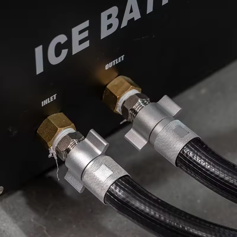 Sauna Sector 2-Person Wooden Outdoor Cold Plunge Ice Bath with Chiller S01150X113