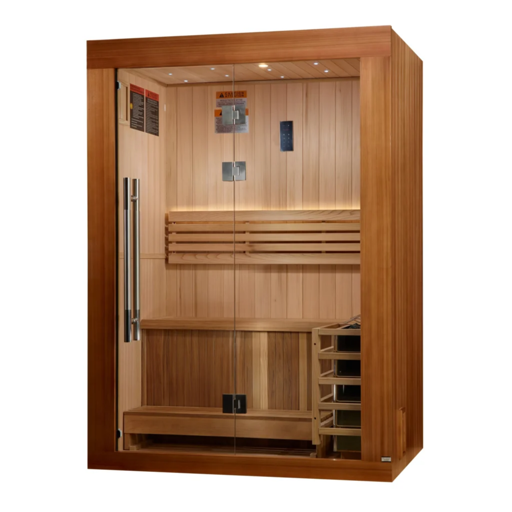 Golden Designs 2 Person Cedar Steam Sauna Harvia Stove GDI-7289-02 / Sundsvall
