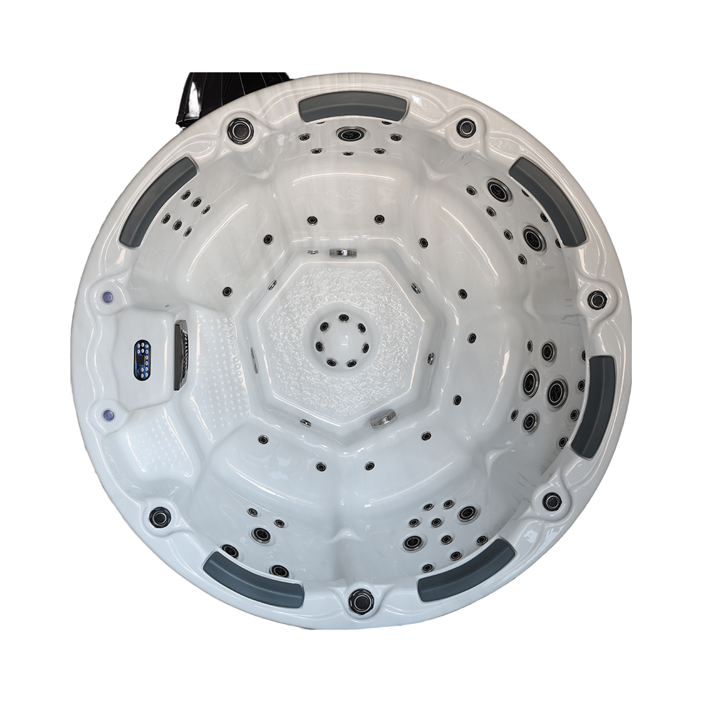 Sauna Sector 2.2m Round Outdoor Spa Bathtub with Air & Water Massage Jets S01150X118