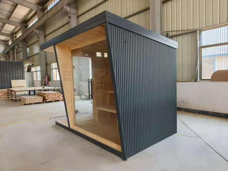 Sauna Sector Outdoor Red Cedar Garden Sauna for 4–6 People Steam Therapy S01150X77