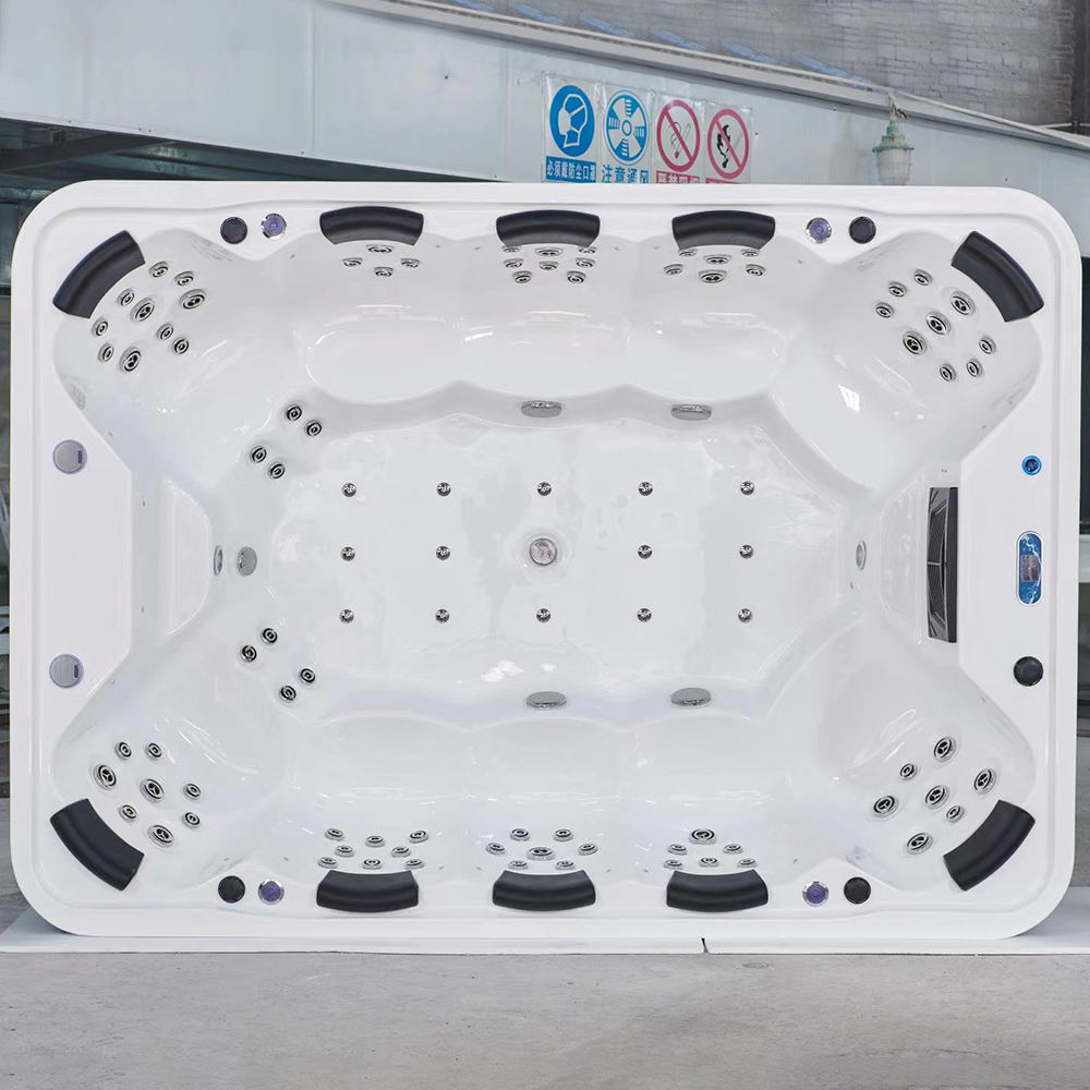 Sauna Sector 10-Person Modern Outdoor Whirlpool Hot Tub & Swim Spa S01150X107