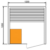 Sauna Sector 2-Person Hemlock Wood Steam Finnish Sauna S01150X56