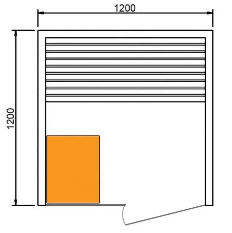 Sauna Sector 2-Person Hemlock Wood Steam Finnish Sauna S01150X56