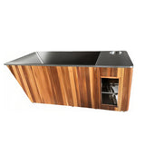 Sauna Sector Wooden Ice Bath Pool with Chiller and Stainless Steel Tub S01150X87