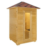Sauna Sector 2-Person Hemlock Wooden Outdoor Steam Sauna S01150X63