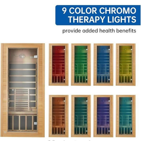 Sauna Sector 1‑Person Solid Wood Home Carbon Panel Electric Sauna S01150X20