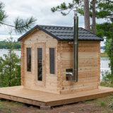 Sauna Sector Lakeside Log Sauna Cabin with Canadian Timber and Chimney S01150X97