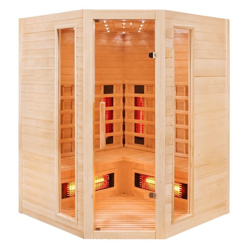 Sauna Sector 4-Person Glass Door Infrared Red Light Sauna S01150X59