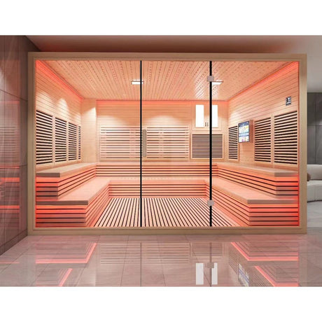 Sauna Sector Luxury Large Wooden Indoor Dry Infrared Sauna Room S01150X80