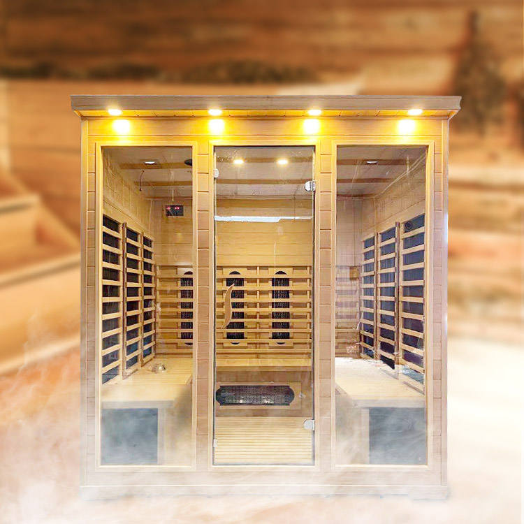 Sauna Sector Glass Hemlock Indoor Steam Sauna with Ozone Cabinet S01150X101