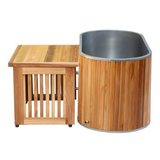 Sauna Sector Red Cedar Cold Plunge Ice Bath Tub with Chiller and Filter S01150X112